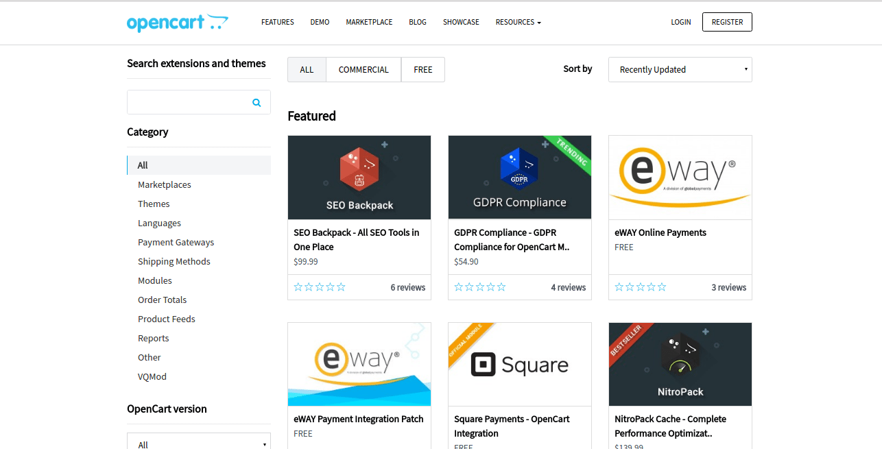 OpenCart Extensions