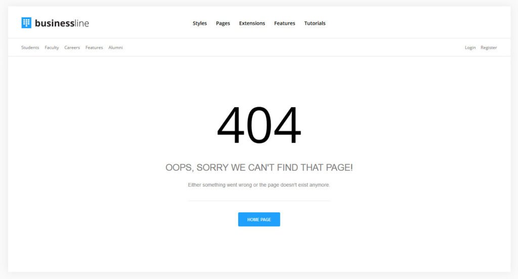 Apologize for your 404 page