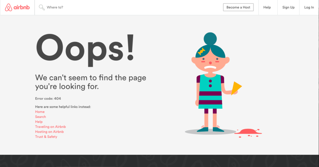 Provide a solution with the 404 error page