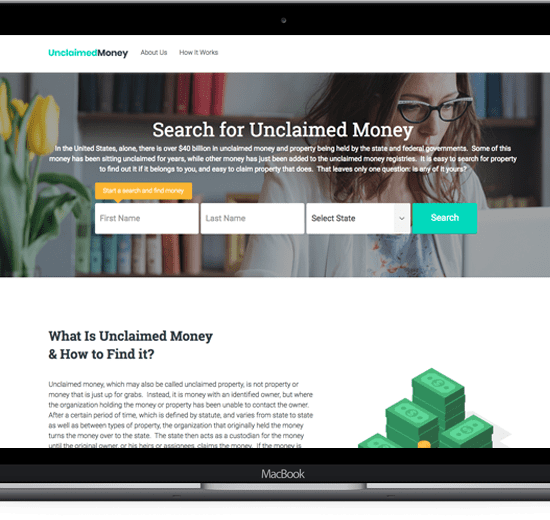 Unclaimed Money Banner Image